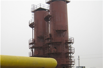 Viscose fiber waste gas treatment and solvent recovery device